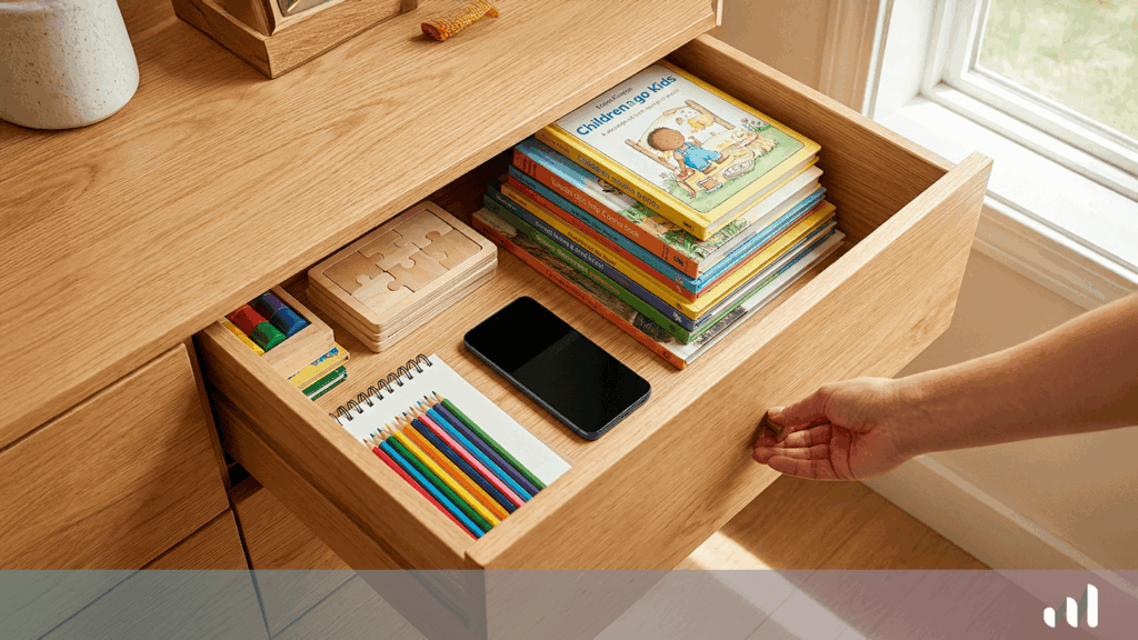 des activites ludiques dans un tiroir