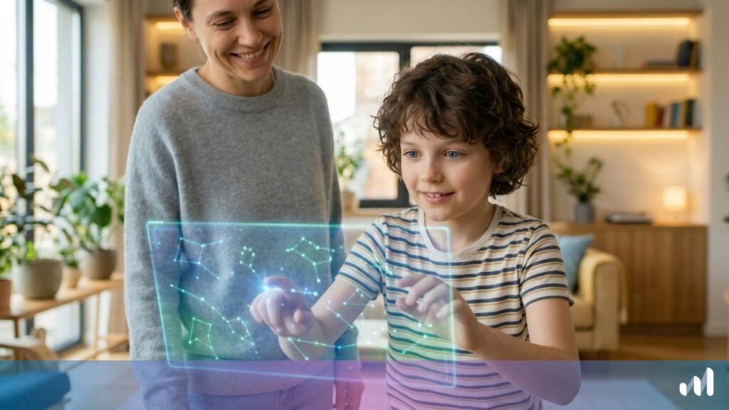 un enfant utilisant l'intelligence artificielle