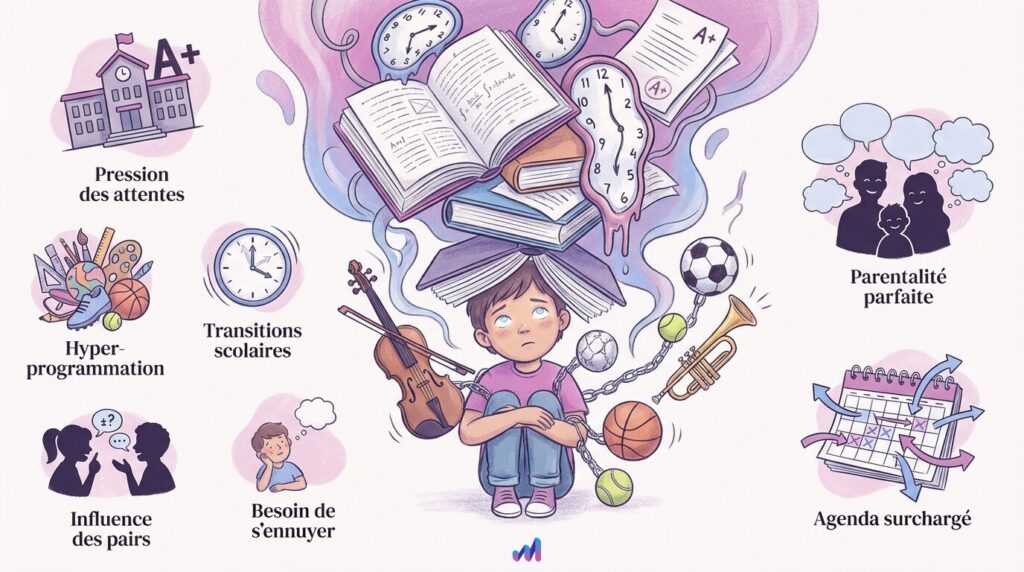 infographie sur la charge mentale des enfants
