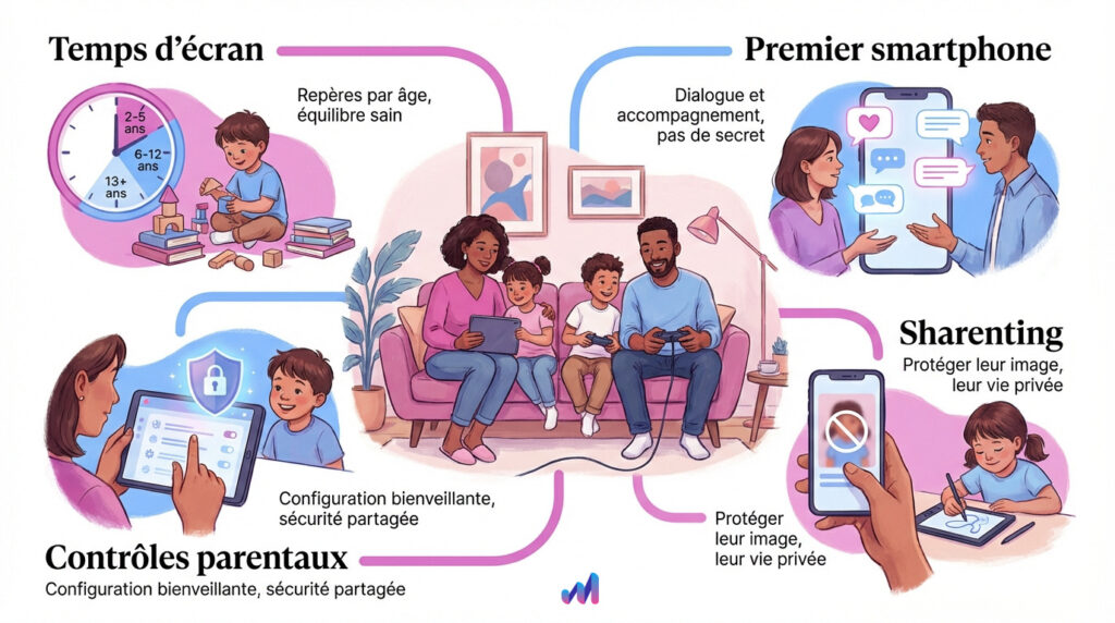 infographie sur la parentalite numerique