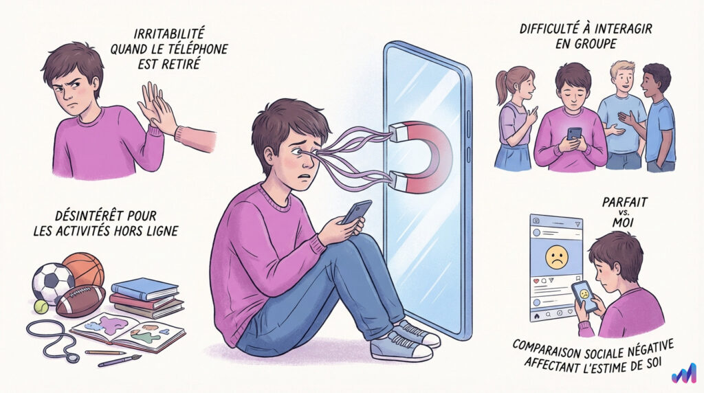infographie sur la détresse numérique chez les adolescent