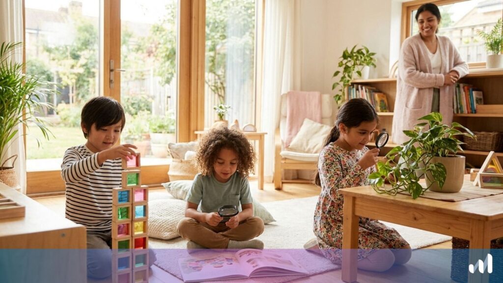 des enfants apprenants avec joie et curiosite