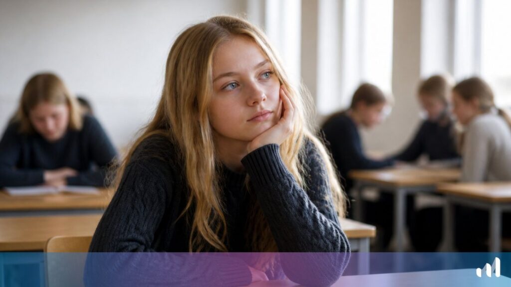 une fille atteint de tdah en classe
