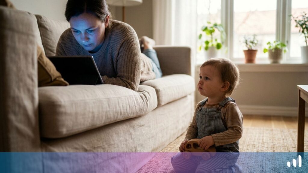 exemple de technoference entre une mere et son enfant