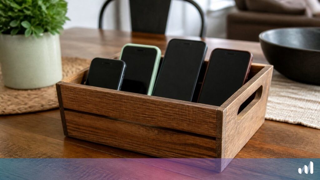 photo de telephones dans une boite