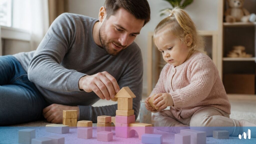 photo d'un père qui joue avec sa fille