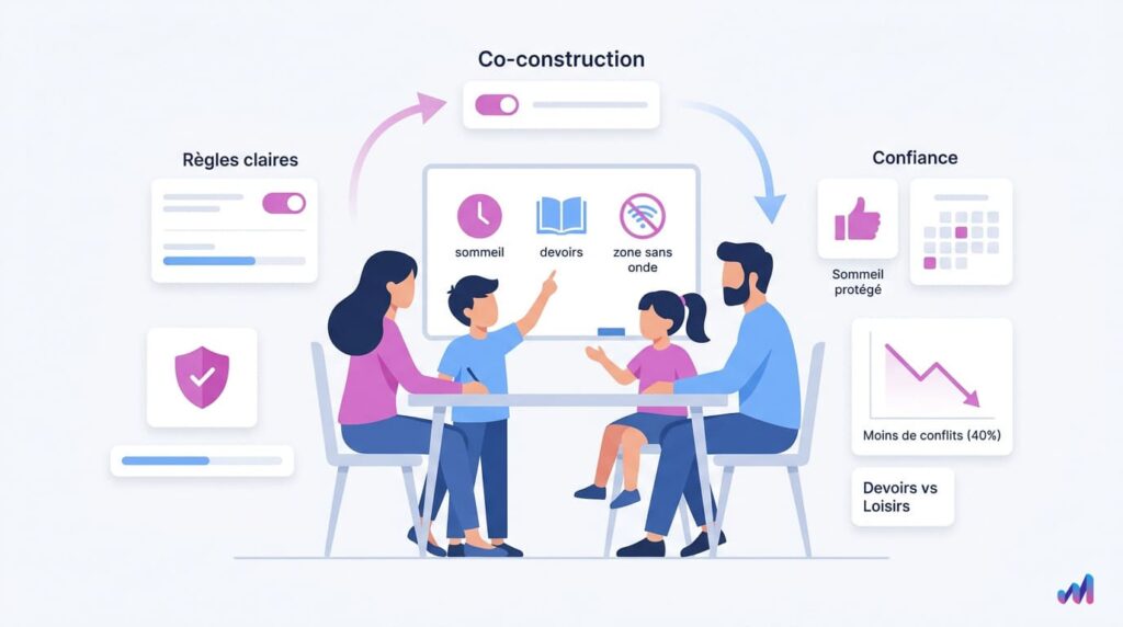 infographie sur la charte numerique familiale