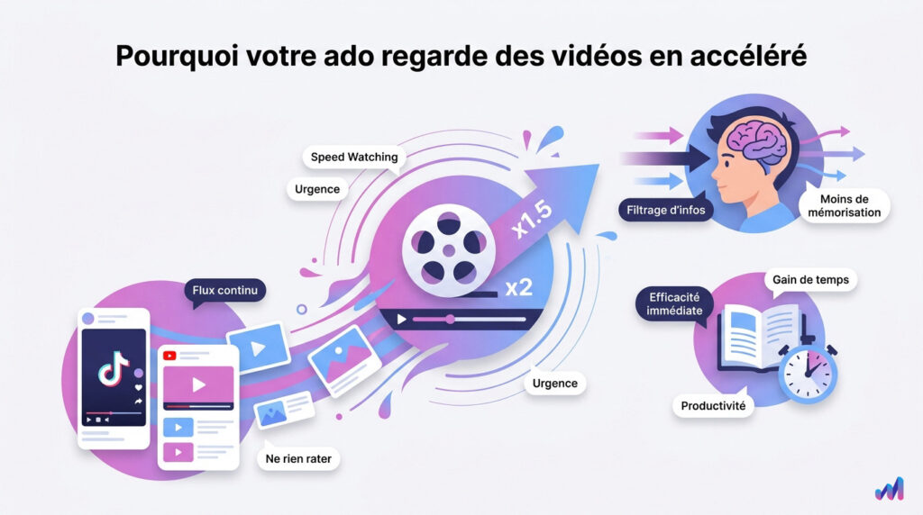 infographie sur la consommation de videos en accelere