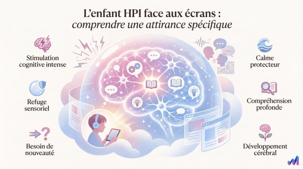 infographie sur les enfants hpi et les ecrans