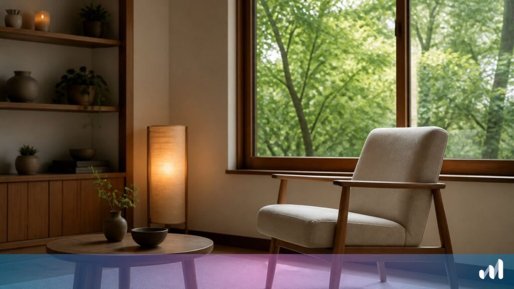 photo d'un salon calme sans écran