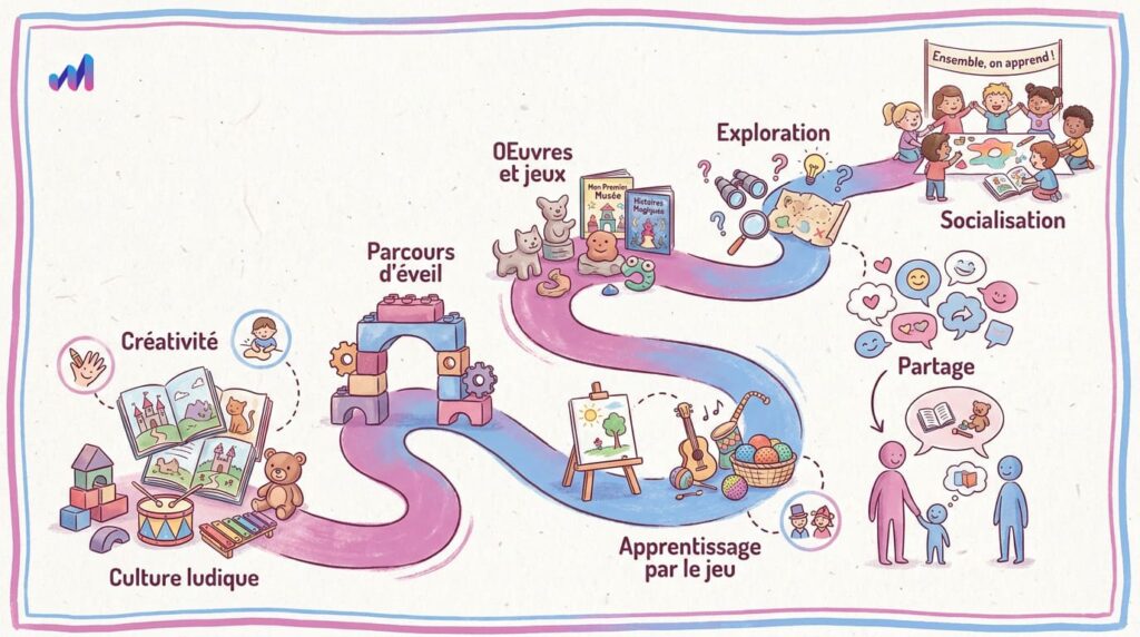 infographie sur le parcours ludique d'apprentissage