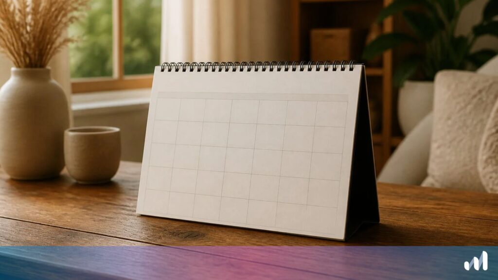 photo d'un calendrier vide
